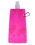 Portable 500Ml Folding Water Bottle Water Bag Outdoor Sport Supplies For Camping-Islandshop-Pink-Bargain Bait Box