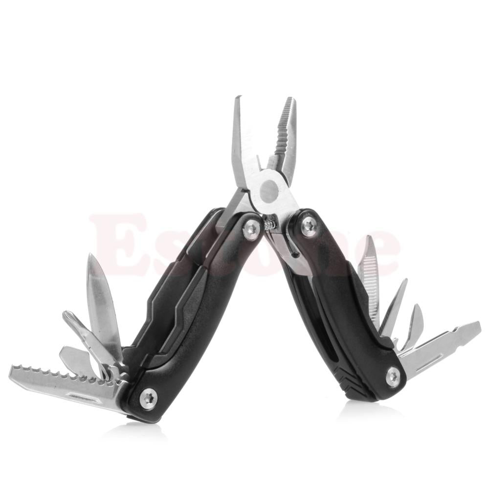 Portable 9 In 1 Stainless Steel Multi Tool Plier Outdoor Mini Pocket Camping Kit-Sexy bus-Bargain Bait Box