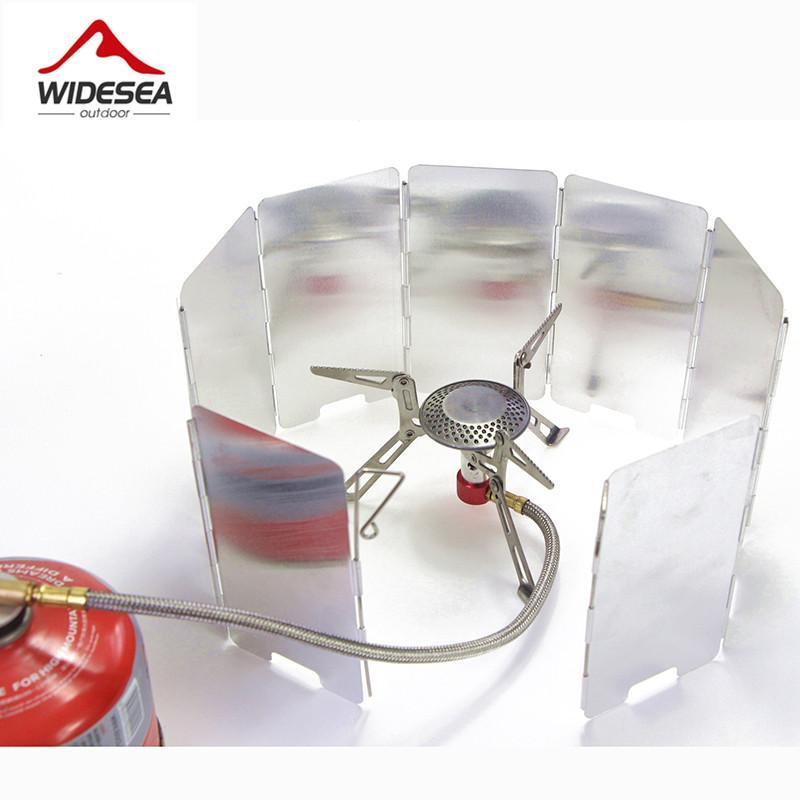 Portable 9 Plates Stove Wind Shield Folding Outdoor Picnic Bbq Gas Stove Camping-Shop2132281 Store-Bargain Bait Box