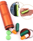 Portable Aluminum Alloy Waterproof Pill Box Container Medicine Storage Case-simitter01-Red-Bargain Bait Box