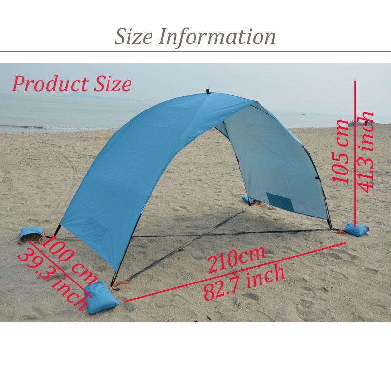 Portable Beach Tent Cabana Sun Shade Canopy Fishing Shelter Tents Awning-Toplander Outdoor Store-Red with Coating-Bargain Bait Box