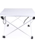 Portable Camping Table Outdoor Aluminium Alloy Foldable Folding Picnic Table-simitter01-Small Size-Bargain Bait Box