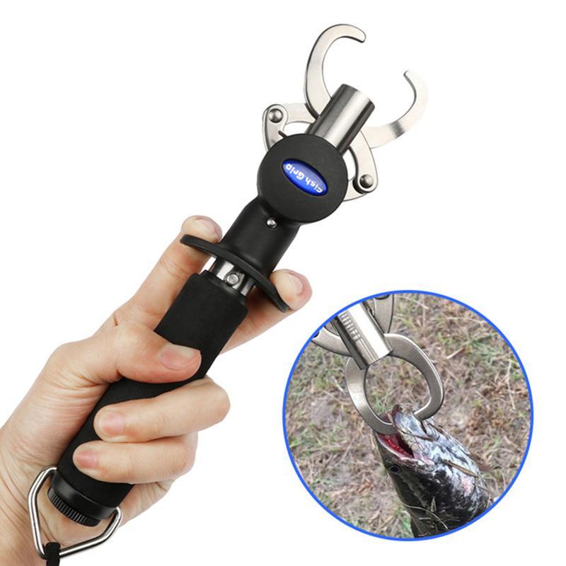 Portable Fishing Gripper Stainless Steel Fish Lip Grip With Scale And Ruler-Fishing Scales & Measurement-Bargain Bait Box-Bargain Bait Box