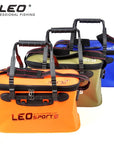 Portable Folding Bucket For Fish Handle Leak Proof Gear Tackle Bag-Fishing Bags-Fantabulous Store-Blue 35cm-Bargain Bait Box