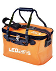 Portable Folding Bucket For Fish Handle Leak Proof Gear Tackle Bag-Fishing Bags-Fantabulous Store-Orange 35cm-Bargain Bait Box