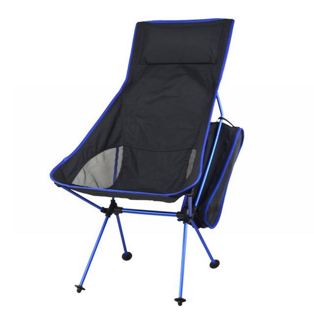 Portable Folding Chairs Fishing Camping Chair Seat 600D Oxford Cloth-Actaid Fishing Store-Blue-Bargain Bait Box