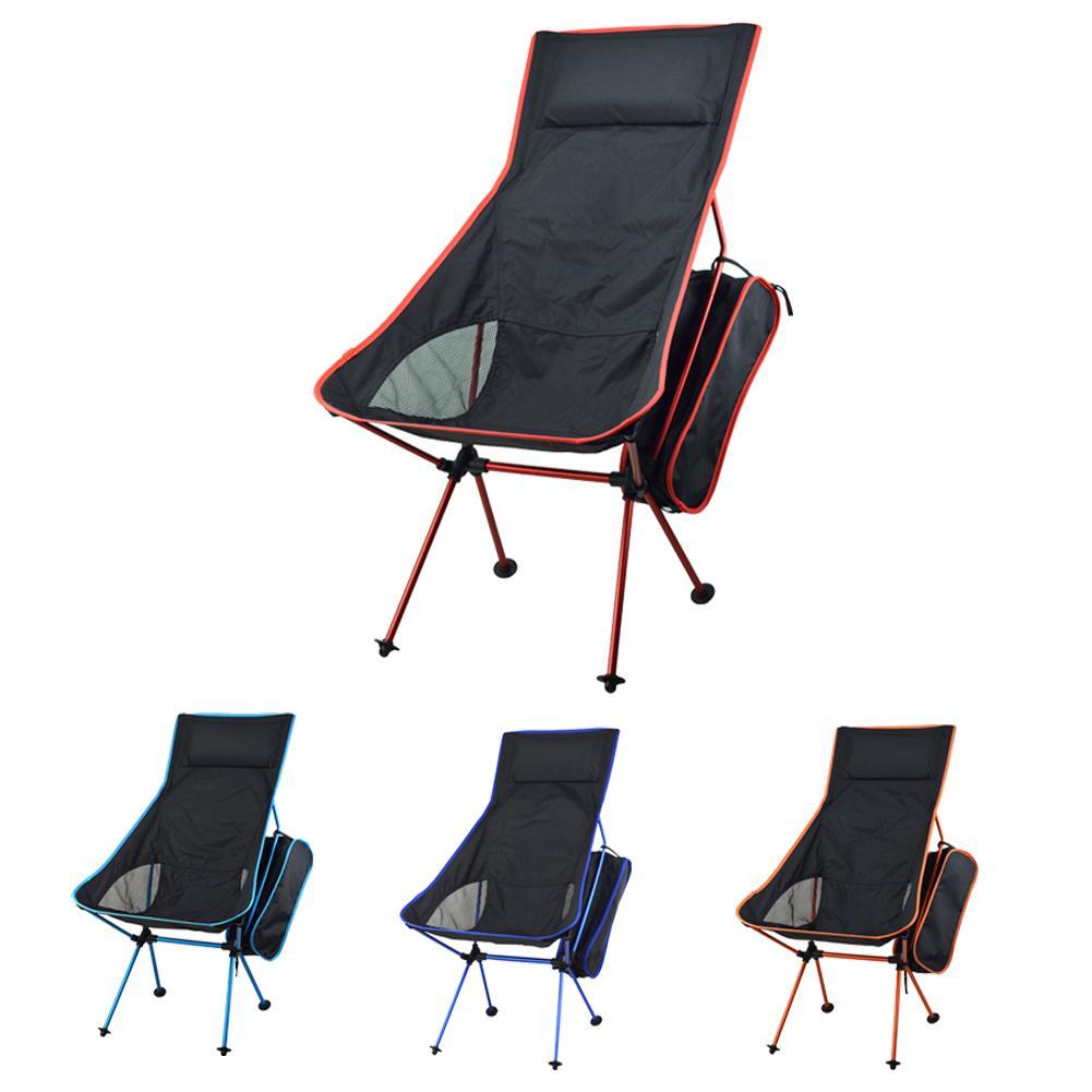 Portable Folding Chairs Fishing Camping Chair Seat 600D Oxford Cloth-Actaid Fishing Store-Blue-Bargain Bait Box