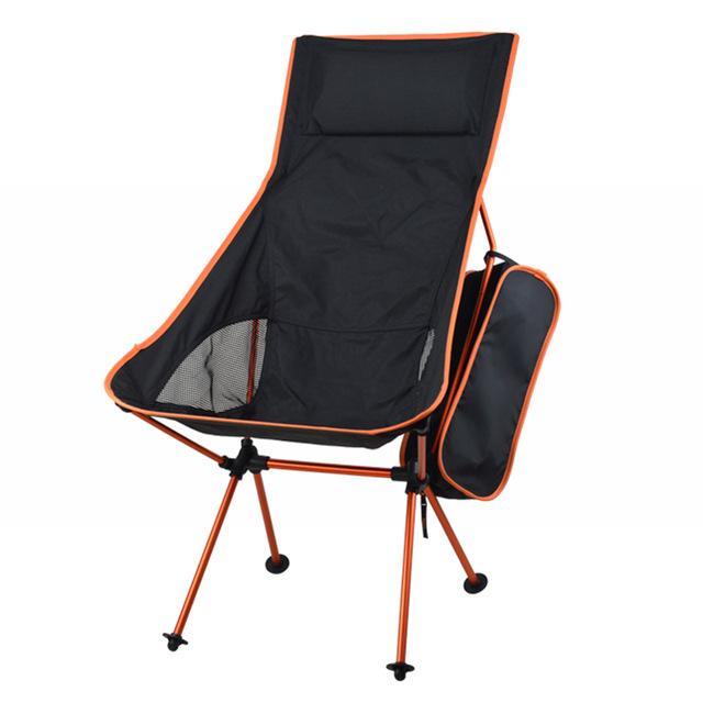 Portable Folding Chairs Fishing Camping Chair Seat 600D Oxford Cloth-Actaid Fishing Store-Orange-Bargain Bait Box