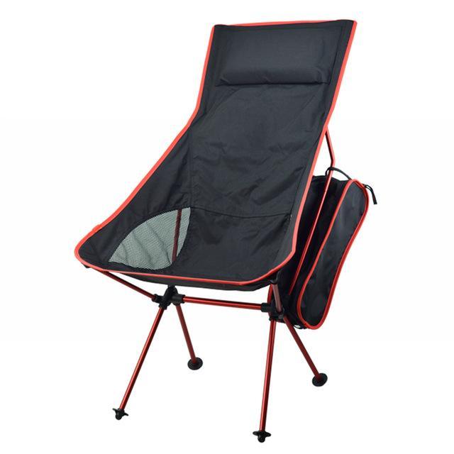 Portable Folding Chairs Fishing Camping Chair Seat 600D Oxford Cloth-Actaid Fishing Store-Red-Bargain Bait Box