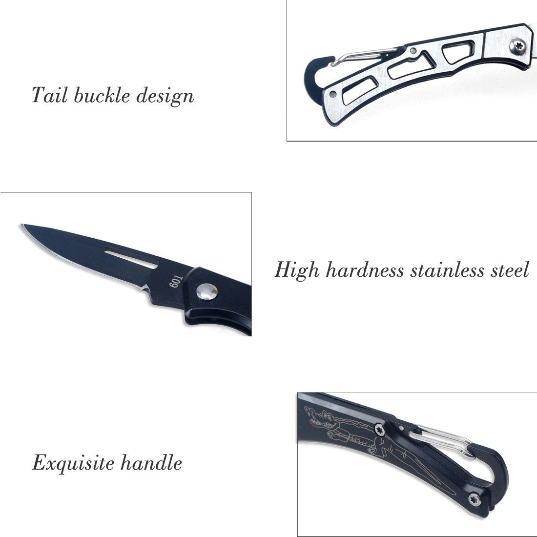 Portable Folding Knife Tactical Rescue Survival Hunting Stainless Handle Outdoor-LoveOutdoor Store-601 Scorpion-Bargain Bait Box