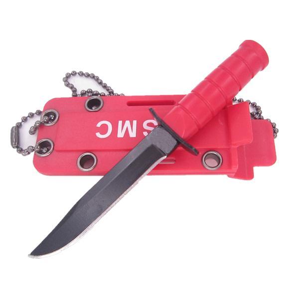 Portable Mini Necklace Blade Fruit Knife Camp Outdoor Hunt Survive Hike Edc-TripCompanion-Red Plain-Bargain Bait Box