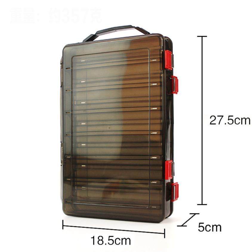 Portable Outdoor Fishing Gear Baits Box Double-Sided Storage Waterproof