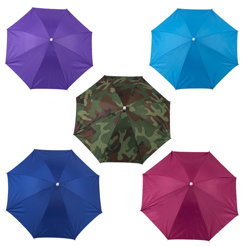 Portable Outdoor Sports 69Cm Umbrella Hat Cap Folding Women Men Umbrella Fishing-YKS sport Shop-1-Bargain Bait Box