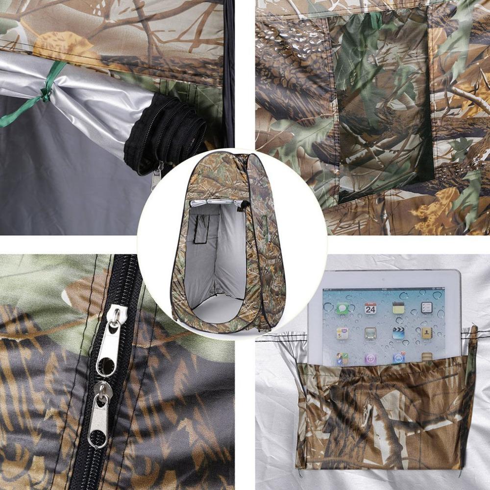 Portable Shelter Camping Shower Tent Changing Toilet Room Pop Up Tent Camouflage-Betiuka&#39;s store-Bargain Bait Box