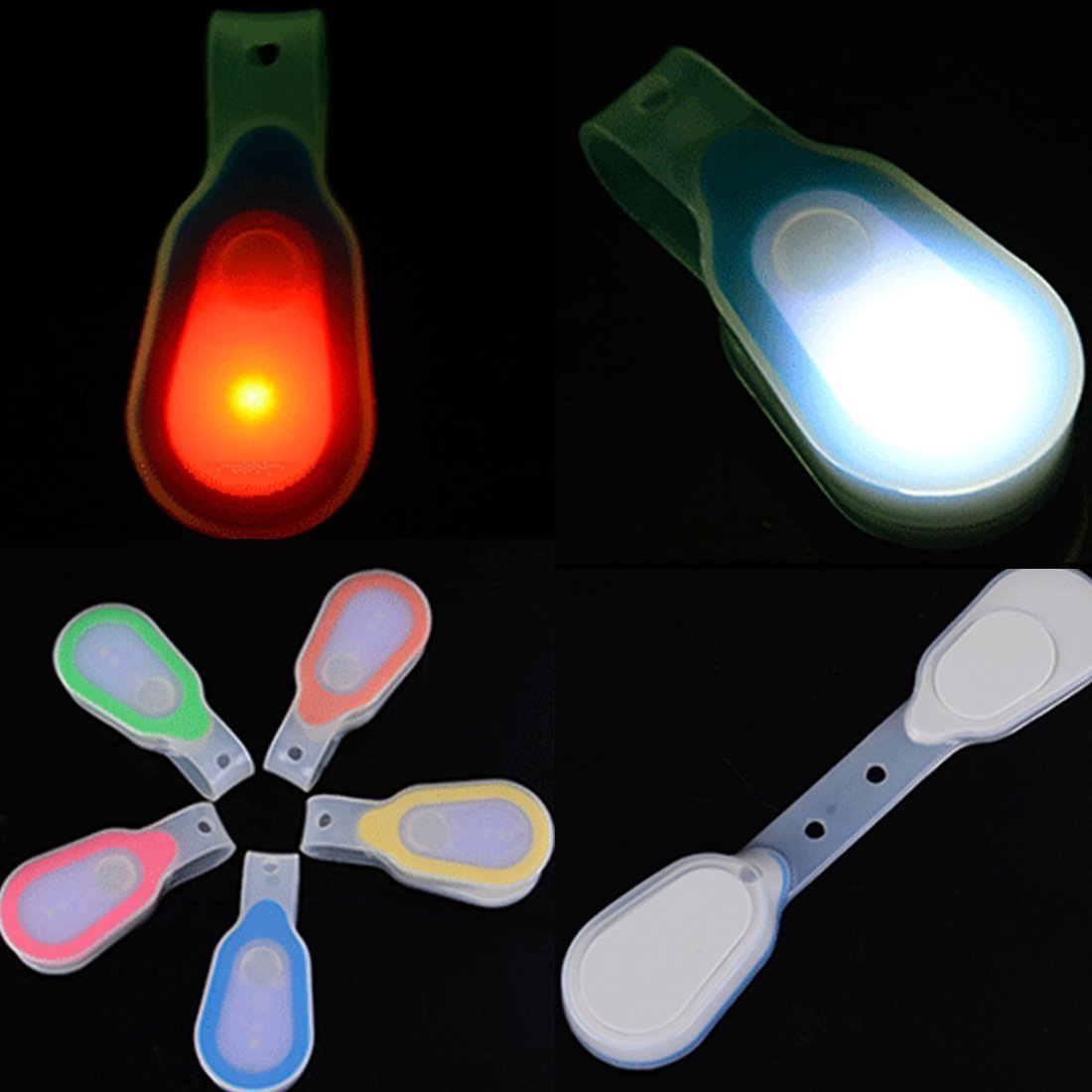 Portable Silicone Clip-On Led Lamp Safety Magnetic Collar Light Night Running-Live Beautiful-Orange-Bargain Bait Box
