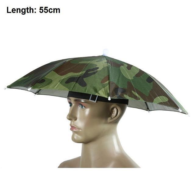 Portable Usefull Umbrella Hat Sun Shade Waterproof Outdoor Camping Hiking-Dreamland 123-B 55cm-Bargain Bait Box