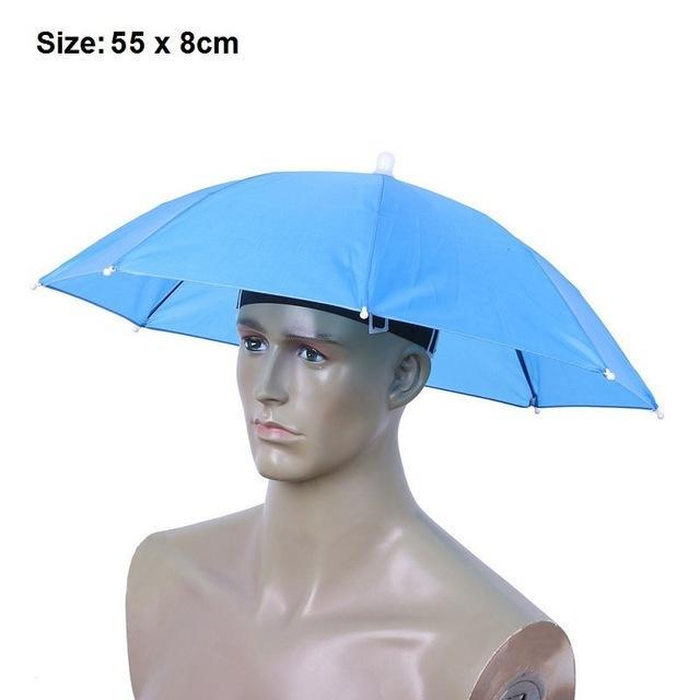 Portable Usefull Umbrella Hat Sun Shade Waterproof Outdoor Camping Hiking-Dreamland 123-D 55cm-Bargain Bait Box
