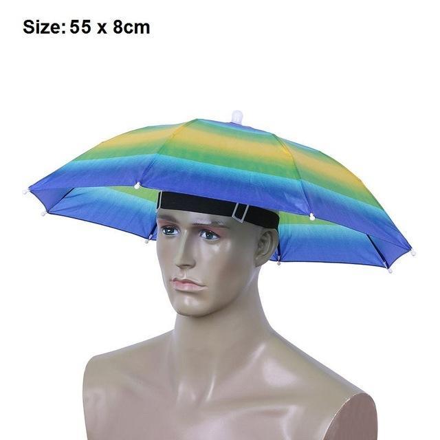 Portable Usefull Umbrella Hat Sun Shade Waterproof Outdoor Camping Hiking-Dreamland 123-H 55cm-Bargain Bait Box