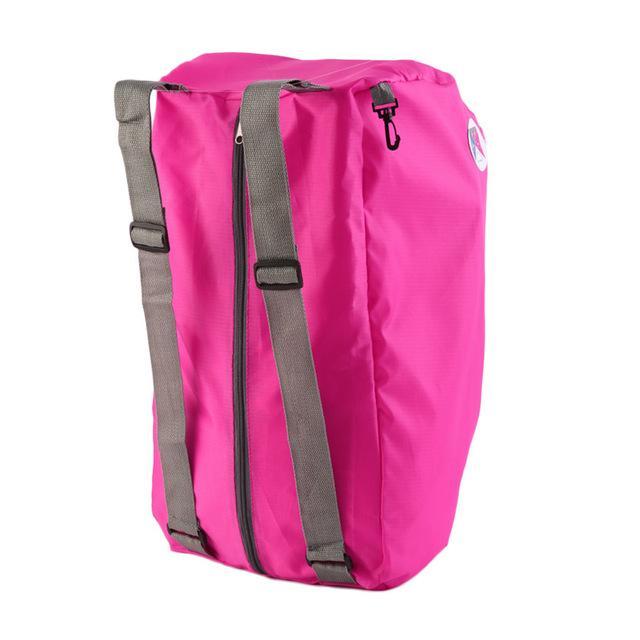 Portable Zipper Soild Daily Traveling Sports Backpacks Shoulder Bags Folding Bag-YKS sport Shop-rose red-Bargain Bait Box