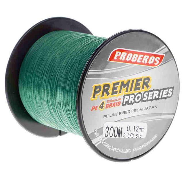 Pro 300M Pe Braided Fishing Line Super Strong 4 Stands Multifilament Fishing-Ali J S Store-Green-0.4-Bargain Bait Box