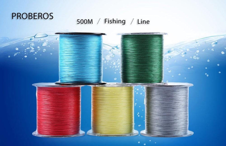 Pro Beros 500M Pe Braided Fishing Line 4 Stands Multifilament Fishing Line-Outl1fe Adventure Store-Red-0.4-Bargain Bait Box