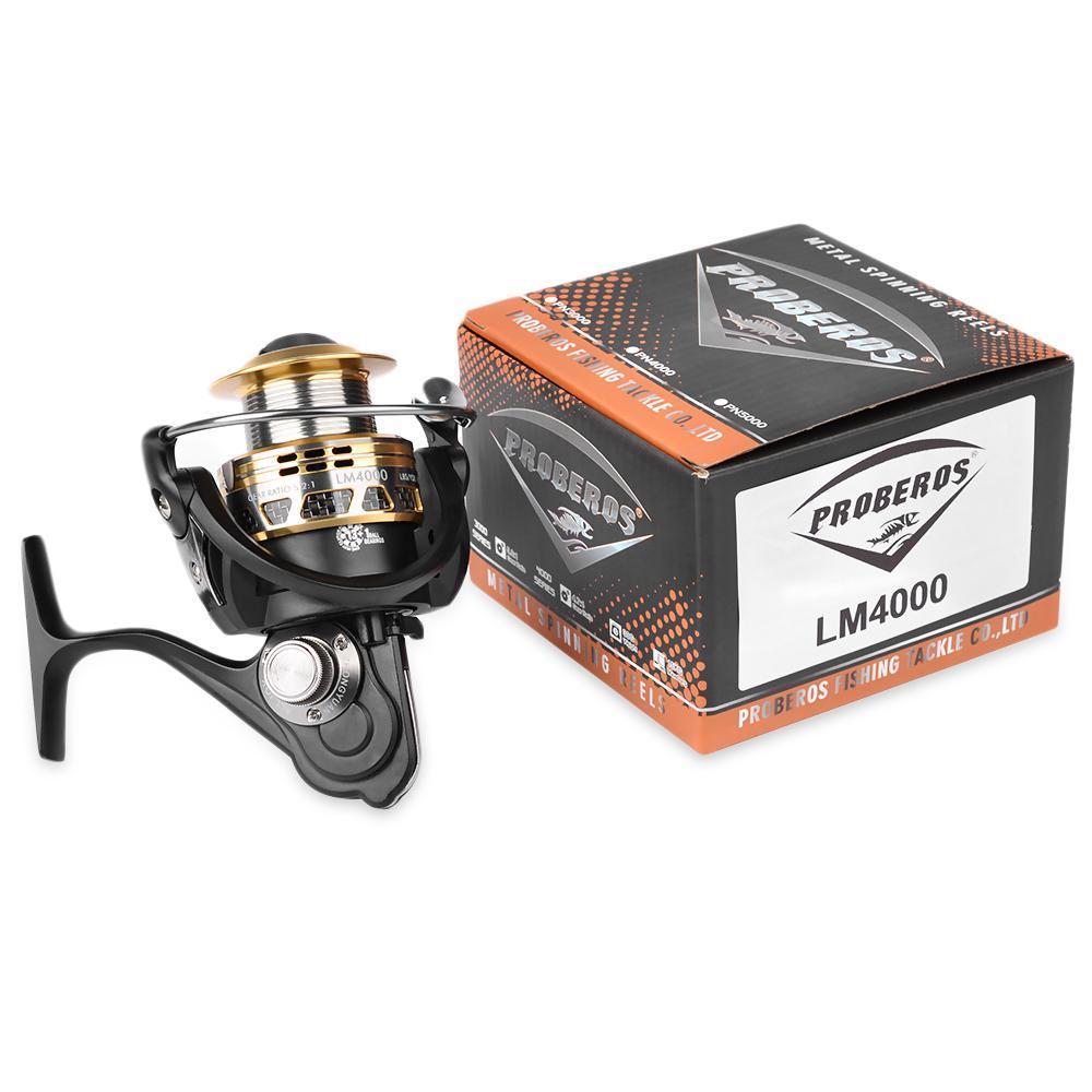 Pro Beros Lm1000-4000 Series 5.5:1/5.2:1 Full Metallic Head Fishing Reel 13 +-Spinning Reels-Outl1fe Adventure Store-1000 Series-Bargain Bait Box