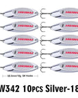 Pro Beros Top Metal Spoon Lure 10Pc Fishing Tackle 3G-60G 12 Different Weights-Fishing Lures-PRO BEROS Official Store-18G Silver-Bargain Bait Box