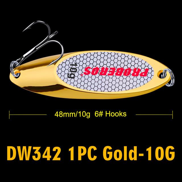 Pro Beros Top Metal Spoon Lure 3G-40G Metal Bass Baits Silver/Gold Spoon Fishing-Fishing Lures-PRO BEROS Official Store-Gold 10G-Bargain Bait Box