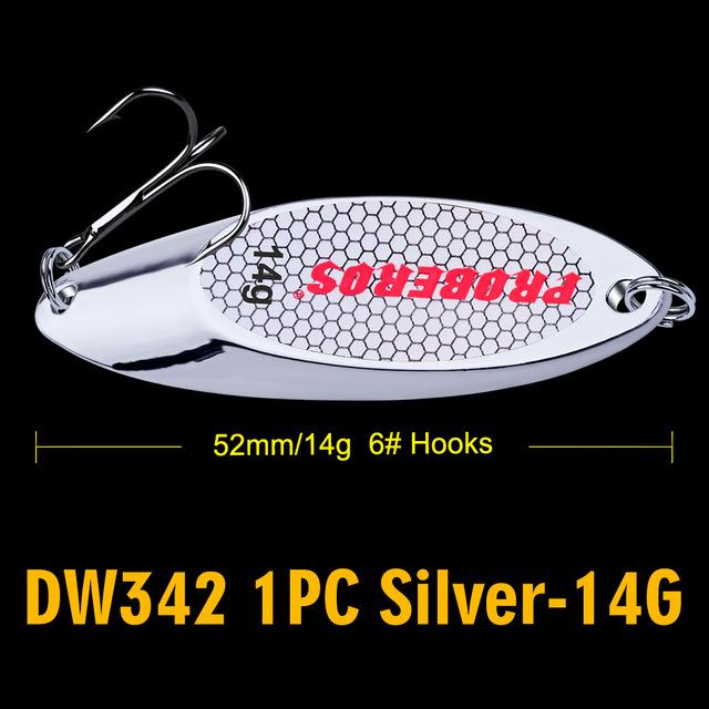 Pro Beros Top Metal Spoon Lure 3G-40G Metal Bass Baits Silver/Gold Spoon Fishing-Fishing Lures-PRO BEROS Official Store-Silver 14G-Bargain Bait Box