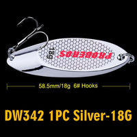 Pro Beros Top Metal Spoon Lure 3G-40G Metal Bass Baits Silver/Gold Spoon Fishing-Fishing Lures-PRO BEROS Official Store-Silver 18G-Bargain Bait Box