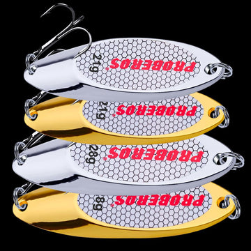 Pro Beros Top Metal Spoon Lure 3G-40G Metal Bass Baits Silver/Gold Spoon Fishing-Fishing Lures-PRO BEROS Official Store-Silver 3G-Bargain Bait Box