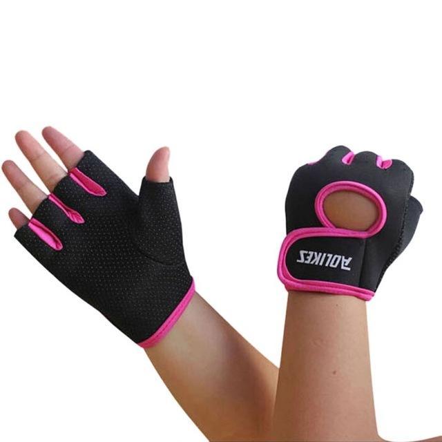 Pro Multi-Colors Women Men Fitness Exercise Workout Fitness Gym Sports Gloves-Beautiful You Store-Red-M-Bargain Bait Box