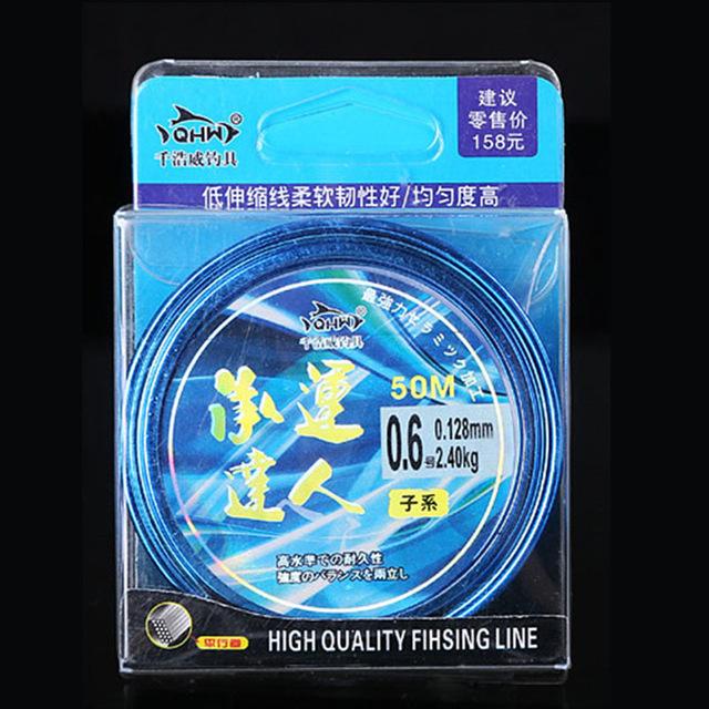 Promotion !50M Japanese High Quality Super Strong Nylon Fishing Line-LooDeel Outdoor Sporting Store-Transparent-0.4-Mainline-Bargain Bait Box