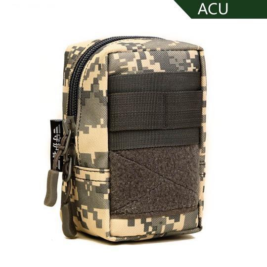 Protector Plus Nylon Tactical Molle Pouch Outdoor Small Military Waist Pack Army-VEQKING Joy Store-ACU-Bargain Bait Box