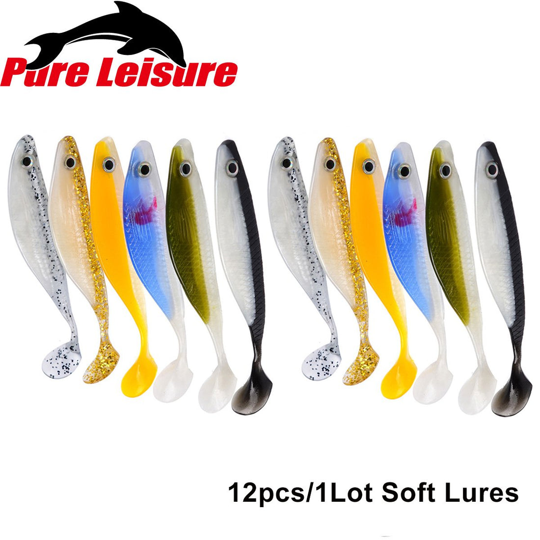 Pureleisure 12Pcs Mini Fishing Lures Vivid Fish Soft Lures Artificial –  Bargain Bait Box