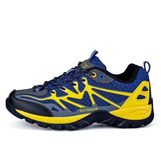 Qejevi Men Outdoor Sneakers Breathable Hiking Shoes Men Women Outdoor-JUNSPORT Store-Deep Blue-5.5-Bargain Bait Box