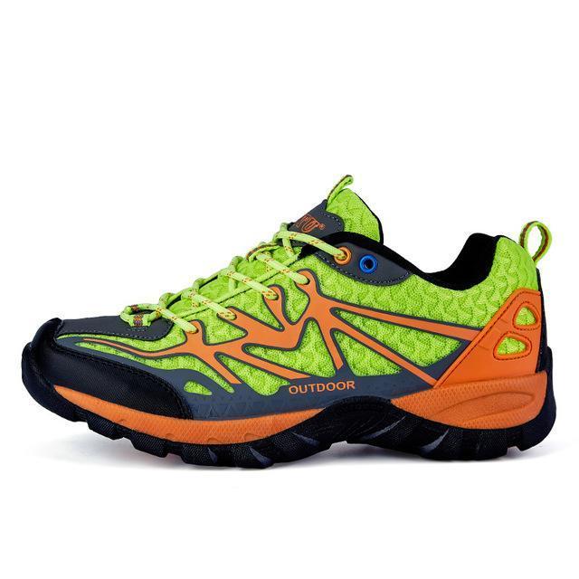 Qejevi Men Outdoor Sneakers Breathable Hiking Shoes Men Women Outdoor-JUNSPORT Store-Fluorescent Green-5.5-Bargain Bait Box