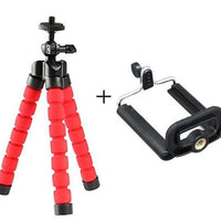 Qqt Flexible Octopus Sponge Tripod For Iphone Samsung Xiaomi Huawei Mobile Phone-Action Cameras-Shenzhen Global Tuo Trading Co., Ltd.-Red-Bargain Bait Box