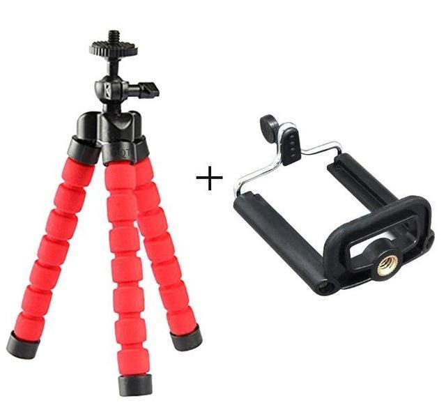 Qqt Flexible Octopus Sponge Tripod For Iphone Samsung Xiaomi Huawei Mobile Phone-Action Cameras-Shenzhen Global Tuo Trading Co., Ltd.-Red-Bargain Bait Box