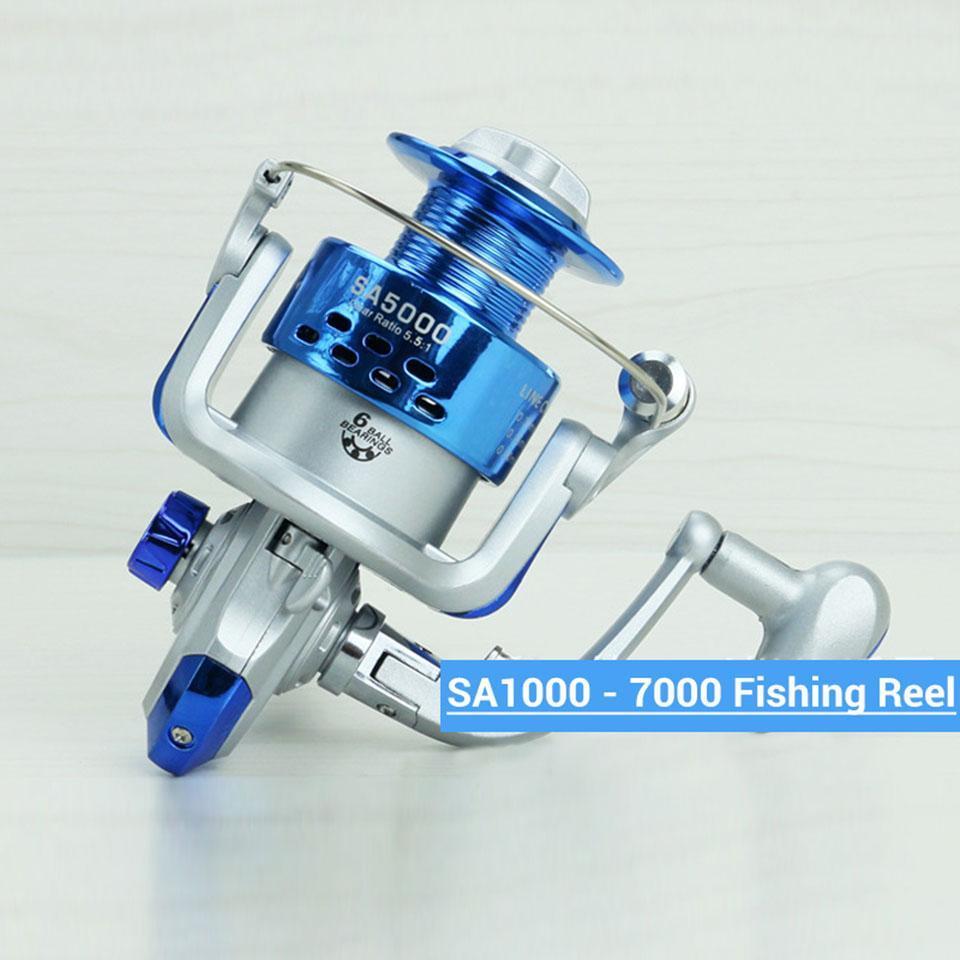 Quality Anti Seawater Corrosion Fishing Reel Sa1000-7000 6Bb 5.5:1 Plastic-Spinning Reels-duo dian Store-Style 1-1000 Series-Bargain Bait Box
