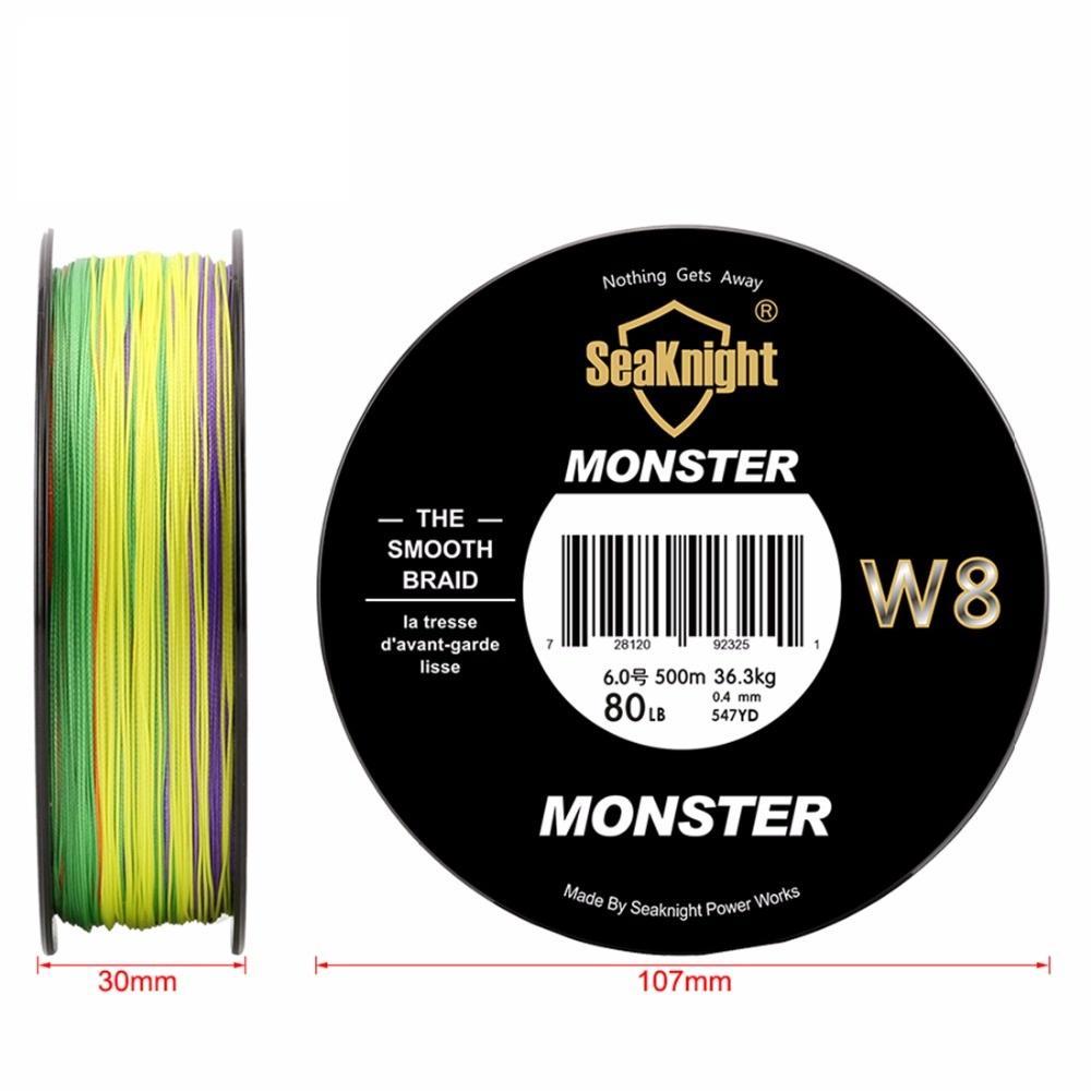 Quality Monster W8 500M Braided Fishing Line 8 Strands Wide Angle Technology-Sequoia Outdoor (China) Co., Ltd-1.0-Bargain Bait Box