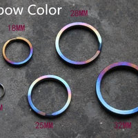 Rainbow Color Titanium Alloy Edc Ultra Light Key Hanging Key Ring Diy-HA EDC Tools Store-32mm-Bargain Bait Box