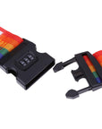 Rainbow-Colored Travel Luggage Suitcase Strap Nylon Password Lock Safety Baggage-Bluenight Outdoors Store-Bargain Bait Box