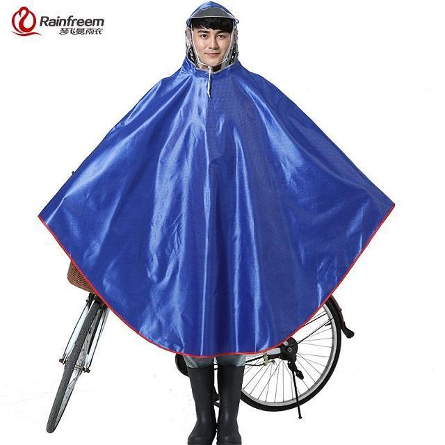 Rainfreem Impermeable Raincoat Women/Men Thick Bicycle Rain Poncho Plaid-Ponchos-Bargain Bait Box-Knitting Royal Blue-4XL-Bargain Bait Box