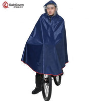 Rainfreem Impermeable Raincoat Women/Men Thick Bicycle Rain Poncho Plaid-Ponchos-Bargain Bait Box-Plaid Navy-4XL-Bargain Bait Box