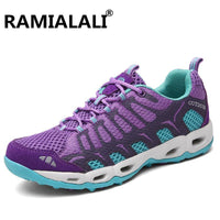Ramialali Men Lace-Up Outdoor Breathable Wearable Shoes Comfortable Hiking Shoes-Go Aheard Store-BLACK BLUE-5-Bargain Bait Box