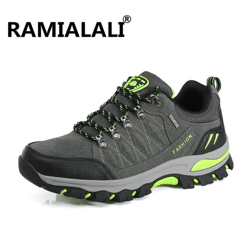 Ramialali Waterproof Hiking Shoes Men Outdoor Trekking Boots Hot Mountain-Go Aheard Store-Black-5-Bargain Bait Box