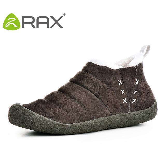 Rax Men Waterproof Hiking Snow Boots Warm Winter Outdoor Boots Pig Leather-Rax Official Store-CHOCOLATE-5.5-Bargain Bait Box