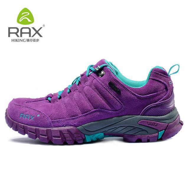 Rax Men Waterproof Leather Antiskid Hiking Shoes Men Outdoor Trail Camping-Rax Official Store-purple 340-38-Bargain Bait Box