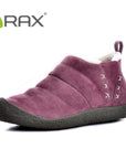 Rax Men Women Hiking Shoes Pig Leather Waterproof Snow Boots Warm Winter-LKT Sporting Goods Store-PURPLE-5.5-Bargain Bait Box